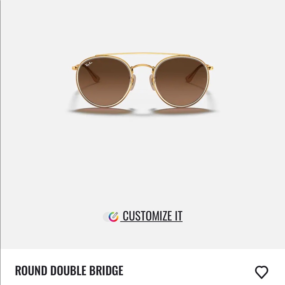 Rayban round double bridge sunglasses